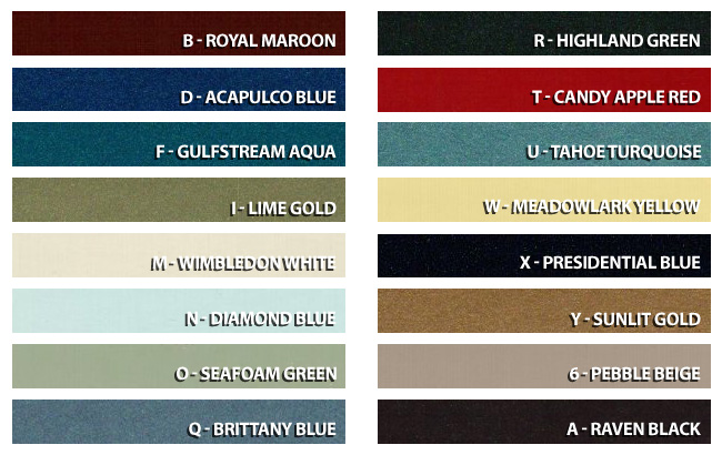 Ford mustang color codes #8