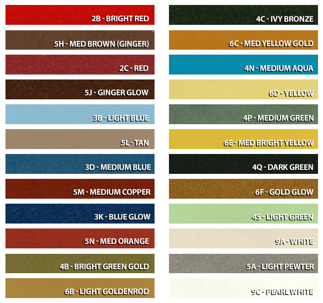Ford mustang color codes #2